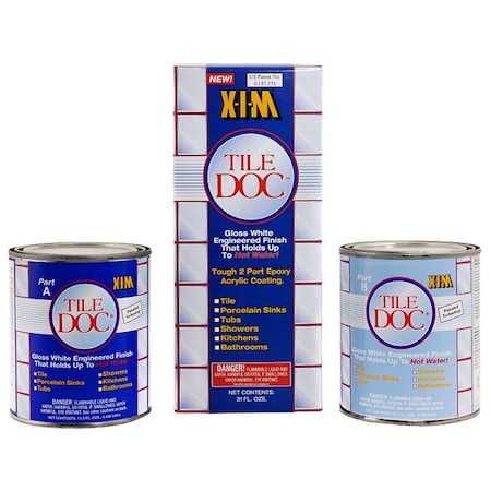 Xim 1 Qt White Tile Doc Epoxy Refinishing Kit 54020